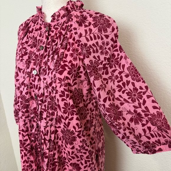 Banjanan Benita Pink‎ Floral Print Cotton Dress - Picture 7 of 16